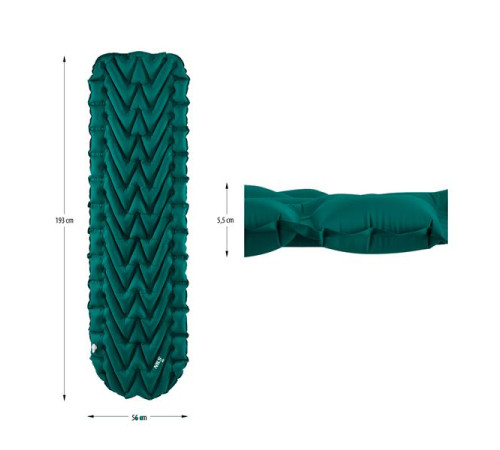 Килимок туристичний NILS CAMP NC4005, 193 х 56 х 5,5 см - темно-зелений
