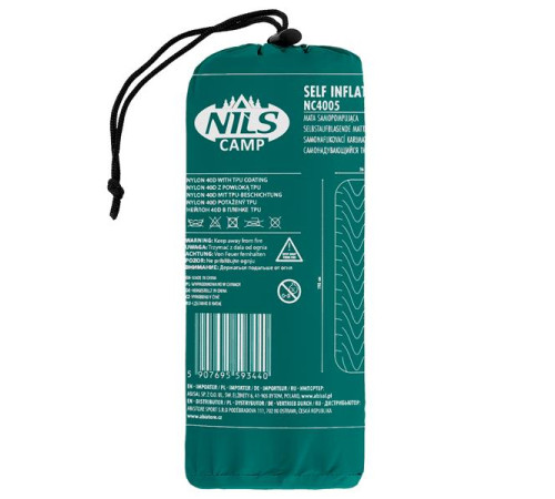 Килимок туристичний NILS CAMP NC4005, 193 х 56 х 5,5 см - темно-зелений