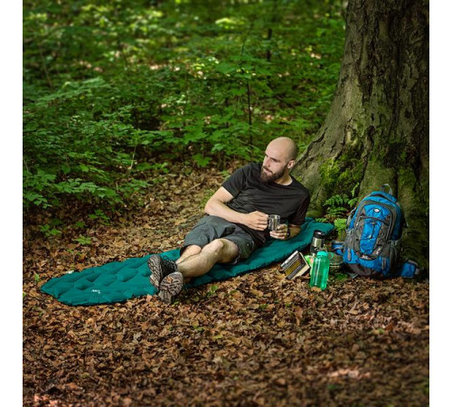 Килимок туристичний NILS CAMP NC4005, 193 х 56 х 5,5 см - темно-зелений