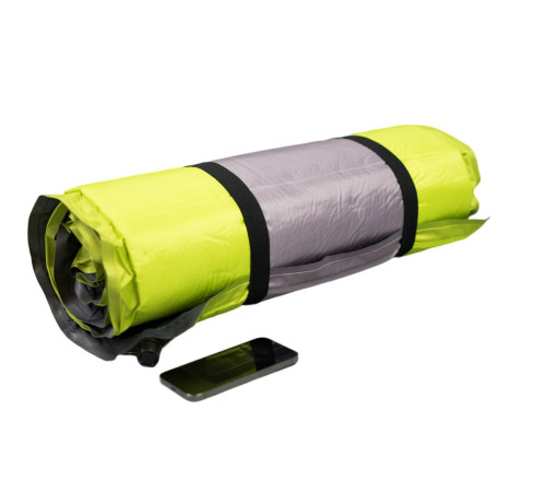 Матрац самонадувний АCRA L42 195х60 см, зелено-сірий