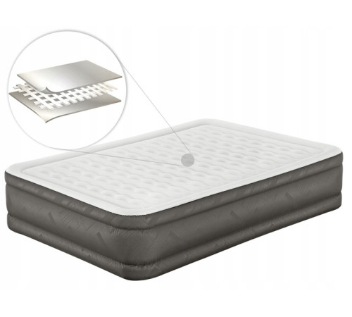 Матрац надувний Bestway 69050 з насосом 203 x 152 x 46 см, бежевий