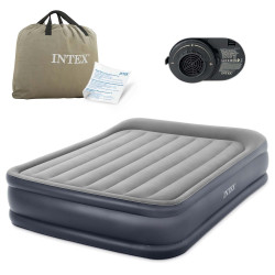 Матрац надувний Intex 64136ND 203x152x42 см, синьо-сірий