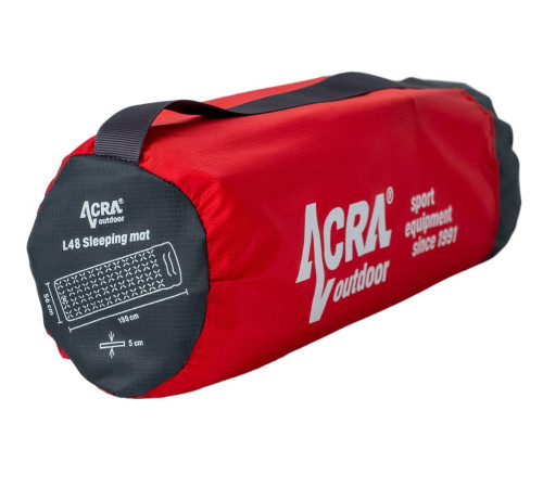 Матрац надувний ACRA L48-CRV 188х55 см, червоний