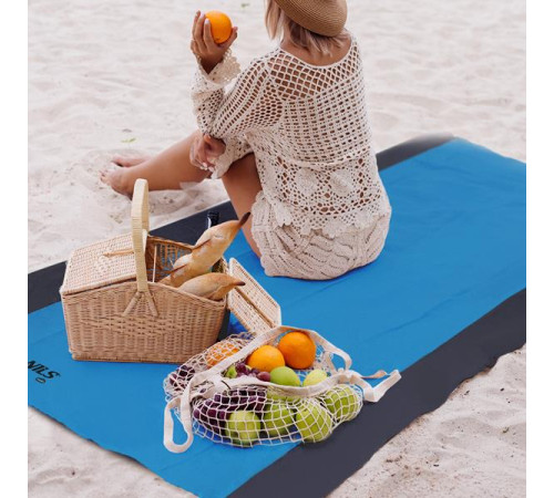 Килимок NILS CAMP RIPSTOP NC1716, 200 х 210 - чорно-синій