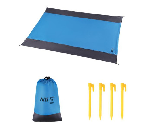 Килимок NILS CAMP RIPSTOP NC1716, 200 х 210 - чорно-синій