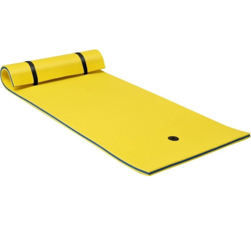 Килимок плаваючий Costway Foam 220 x 90 x 4 см - жовтий