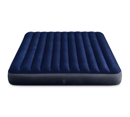 Матрац надувний INTEX 64755 з насосм 203 x 183 x 25 см, синій