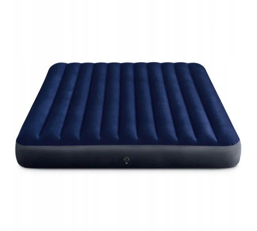 Матрац надувний INTEX 64755 з насосм 203 x 183 x 25 см, синій