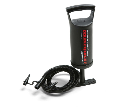 Матрац надувний INTEX 64144 з насосм 203 x 183 x 25 см, чорний