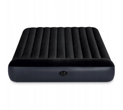 Матрац надувний INTEX 64144 з насосм 203 x 183 x 25 см, чорний