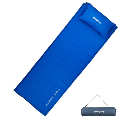 Матрац самонадувний KingCamp Comfort 198х63х4 см, синій
