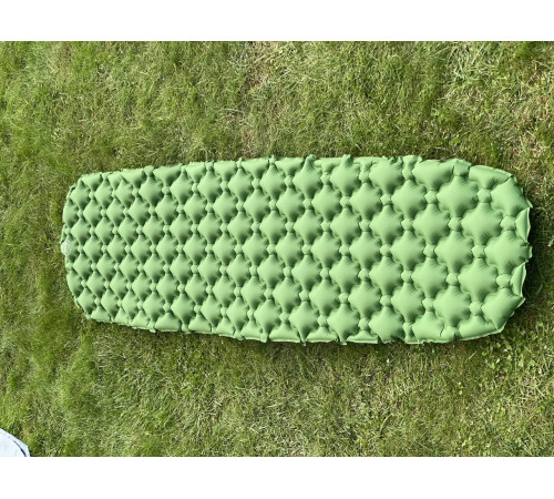 Каримат надувний WCG 195 х 56 х 6 см - зелений