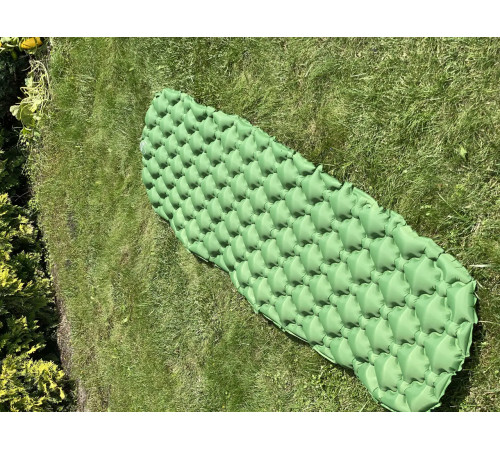 Каримат надувний WCG 195 х 56 х 6 см - зелений