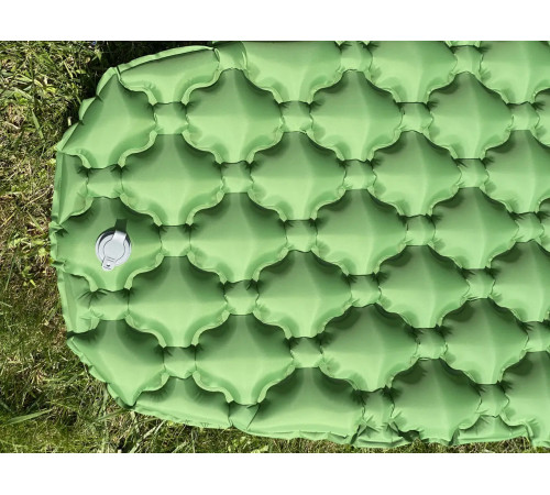 Каримат надувний WCG 195 х 56 х 6 см - зелений