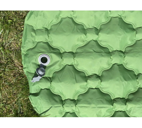 Каримат надувний WCG 195 х 56 х 6 см - зелений