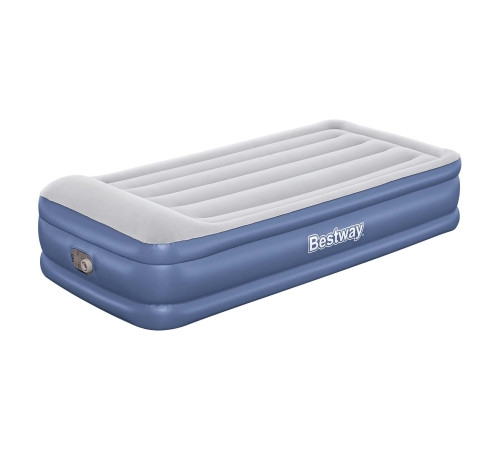 Матрац надувний Bestway 67628 з насосом 191x97 см, блакитно-сірий Матрац надувний Bestway 67628 з насосом 191x97 см, блакитно-сірий