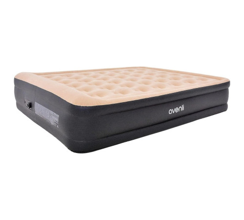 Матрац надувний AVENLI Queen High Raised 203x157 см, чорно-бежевий Матрац надувний AVENLI Queen High Raised 203x157 см, чорно-бежевий