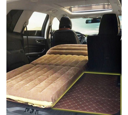 Матрац надувний автомобільний Costway з електронасосом, 190 х 123 х 12,5 см - бежевий