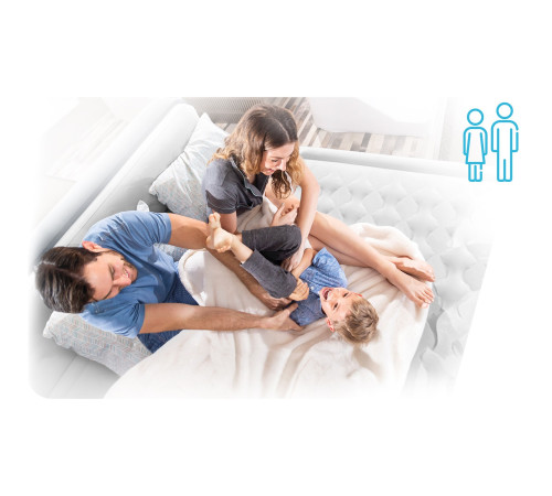 Матрац надувний Bestway 67681 191x137 см, чорно-сірий Матрац надувний Bestway 67681 191x137 см, чорно-сірий