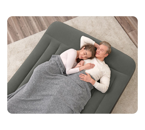 Матрац надувний Bestway 67682 203x152 см, чорно-сірий