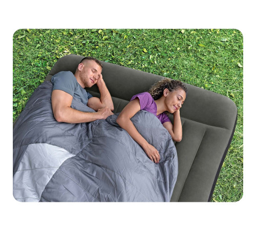 Матрац надувний Bestway 67682 203x152 см, чорно-сірий