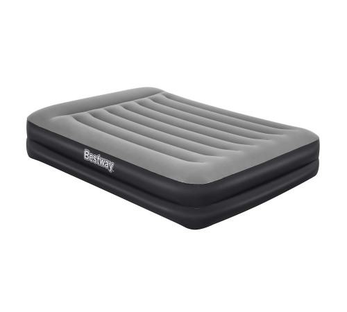 Матрац надувний Bestway 67403 з вбудованим насосом 203x152 см, чорно-сірий