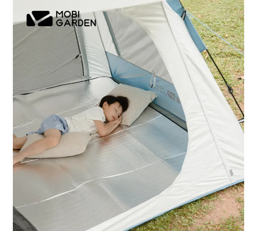 Килимок Mobi Garden Aluminium NX20663008 180 х 200 см, сріблястий