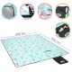 Покривало для пікніка NILS CAMP NC8005 FLAMINGO 200x200 см - бірюзово-рожевий