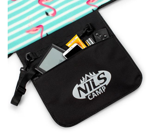 Покривало для пікніка NILS CAMP NC8005 FLAMINGO 200x200 см - бірюзово-рожевий