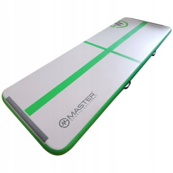 Мат гімнастичний надувний MASTER, 300 x 10 x 10 см, сіро-зелений
