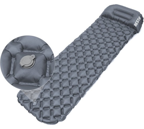 Матрац надувний Bestif Trekking BMT11 190x56 см, сірий