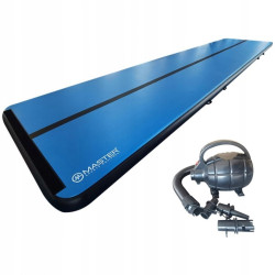 Мат  гімнастичний надувний MASTER S-Pro 1000 x 200 x 20 cм, синьо-чорний