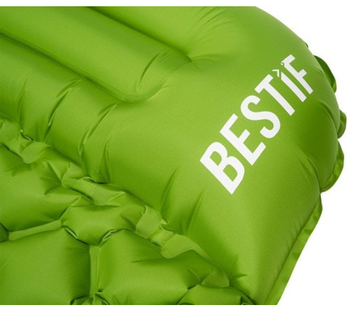 Матрац надувний Bestif Trekking BMT10 з вбудованим насосом 190x56 см, салатовий