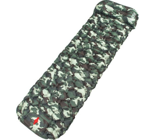 Матрац надувний Bestif Trekking BMT10 з вбудованим насосом 190x56 см, камуфляжний