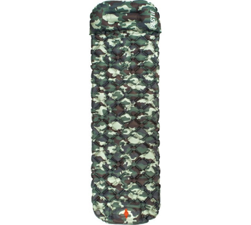 Матрац надувний Bestif Trekking BMT10 з вбудованим насосом 190x56 см, камуфляжний