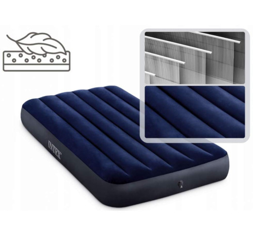 Матрац надувний Intex 64757 191x99x25 см, темно-синій