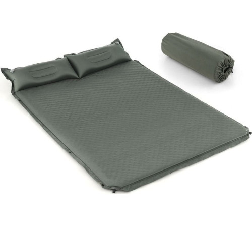 Матрац самонадувний Costway 2-місний 131 x 187 x 4 см - сірий