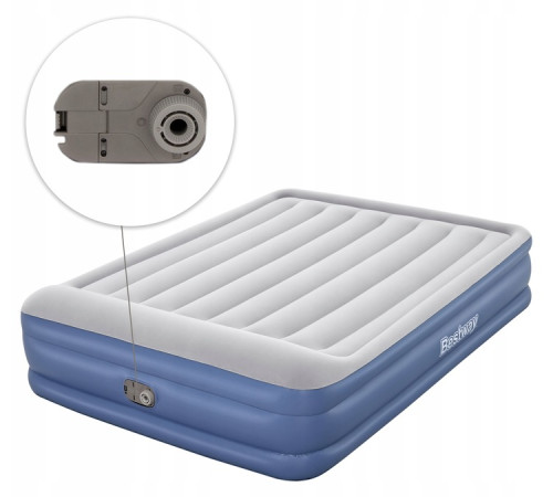 Матрац надувний Bestway 67630 203 x 152 x 46 см, синьо-сірий