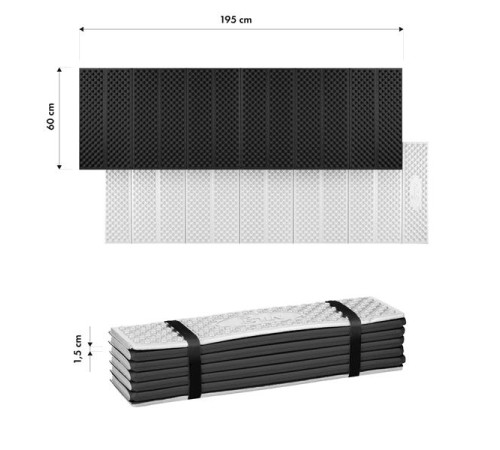 Килимок складаний NILS CAMP NC17103 195 см, чорний