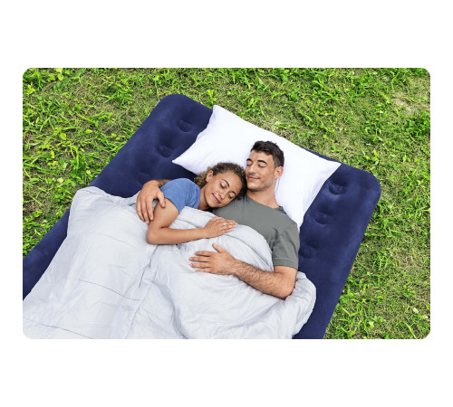 Матрац надувний з насосом Bestway 67002-62002 191 х 137 х 22 см, синій