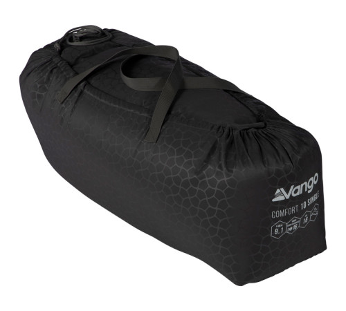 Килимок самонадувний Vango Comfort 10 Single Shadow 200 x 60 x 10 см - чорний