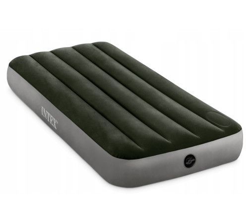 Матрац надувний INTEX 64760 191x76x25 см, сіро-зелений