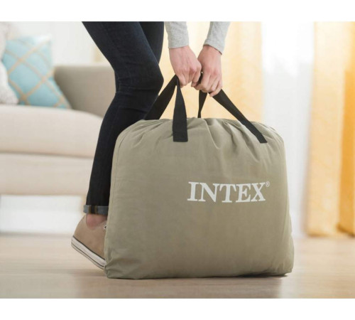 Матрац надувний INTEX 64164 з вбудованим електронасосом 203x152x51 см, бежевий Матрац надувний INTEX 64164 з вбудованим електронасосом 203x152x51 см, бежевий