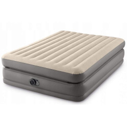 Матрац надувний INTEX 64164 з вбудованим електронасосом 203x152x51 см, бежевий
