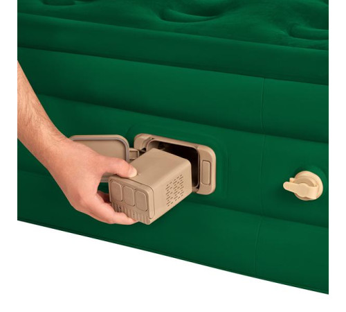 Матрац надувний двомісний NILS CAMP NC2808 з електронасосом 200 х 145 х 35, зелений