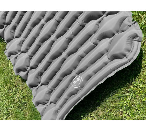 Каримат надувний похідний, туристичний WCG 186 х 66 х 6 см - сірий