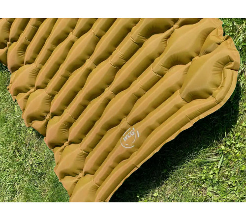 Каримат надувний похідний, туристичний WCG 186 х 66 х 6 см - жовтий