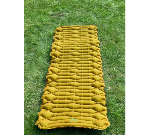 Каримат надувний похідний, туристичний WCG 186 х 66 х 6 см - жовтий