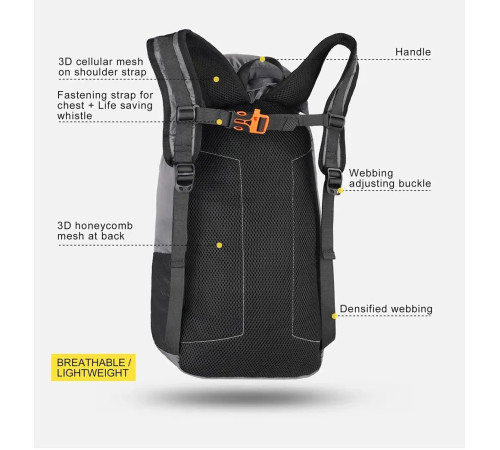 Рюкзак Rhinowalk Multifunctional RK8200 20 л, чорний