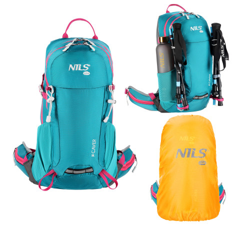 Рюкзак туристичний NILS CAMP NC1950 Caver 18 л, бірюзовий